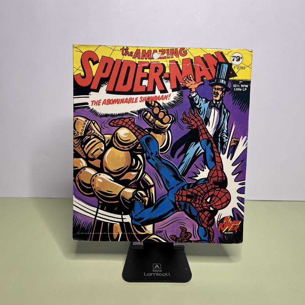 Spider‑Man Abominable Snowman • Power Records Little LP 733 in⅓ RPM • Vintage